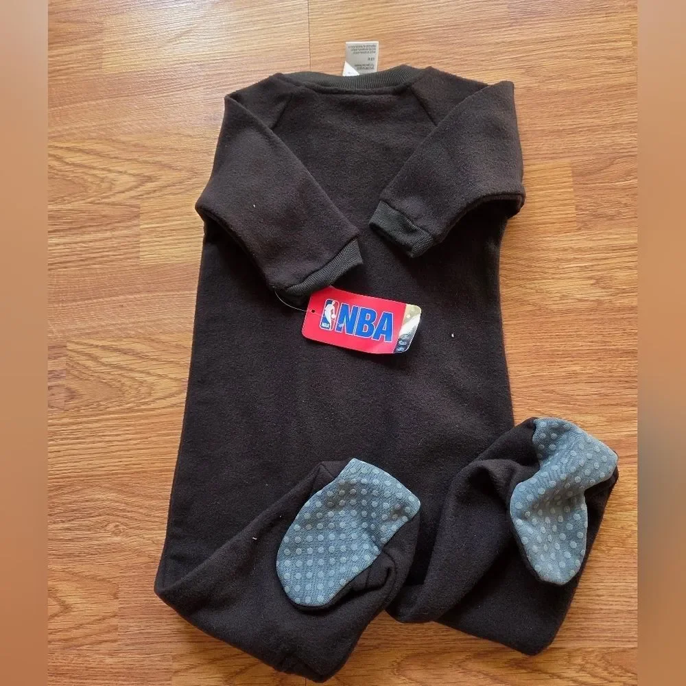 NBA Brooklyn Nets Baby Footie Pajamas Set 3-6M NWT Zip Up Basketball